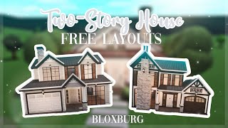 Roblox Bloxburg  TwoStory Free Layouts Ideas  Minami Oroi [upl. by Anahsor]