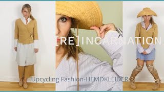 Upcycling Fashion HEMDKLEIDER von REINCARNATION aus abgelegten Herrenhemden [upl. by Wilbert626]