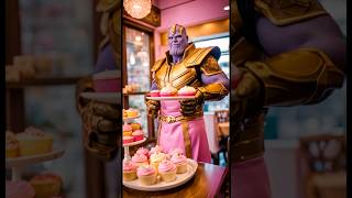 Villans are at the maid cafe marvel starwars funny aiart peace love cute avengers [upl. by Ayardna]