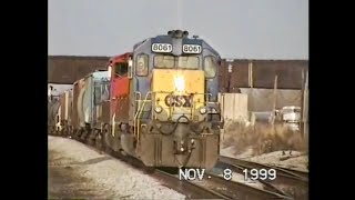 Excellent trains at Porter and Pine Junction right after the Conrail split Oct and Nov 1999 [upl. by Nekial]