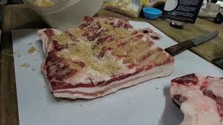 BACON  Cured with Salt and Brown Sugar No Nitrates  Home Smoked [upl. by Yralam]