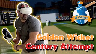 Trying to score my 2nd virtual reality century playing iB Cricket cricket vrgaming vrcricket [upl. by Janey]