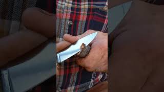 Knife vs Hardwood steel knife blacksmith bushcraft [upl. by Ydurt]