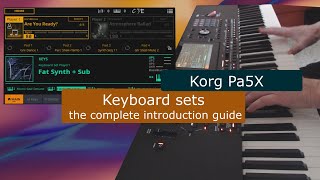 Korg Pa5X tutorial Keyboard Sets for beginners [upl. by Stempson]