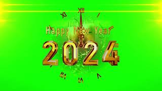 Happy New Year 2024 Green Screen [upl. by Zolner444]