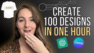 How To Create 100 TShirt Designs In 1 Hour For FREE With Canva  Chat GPT For Etsy POD [upl. by Tennos]