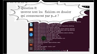 ubuntu questionsréponses commande find et grep avec et leurs options [upl. by Younger]