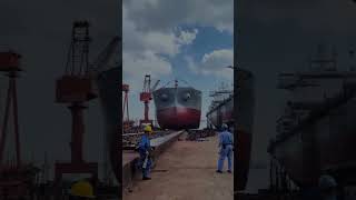 बड़े शिप कैसे बनते हेcargoship merchantmarine ship typebeat travel shipyard shorts [upl. by Mrots]