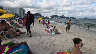 🇧🇷 Copacabana Beach  Brazil  Beach walk 4k 🌴 [upl. by Couhp132]