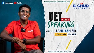 OET Speaking  BGHUD OET  LIVE  11 [upl. by Swihart]