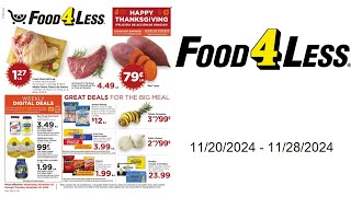 Food 4 Less Weekly Ad US  11202024  11282024 [upl. by Elyagiba]