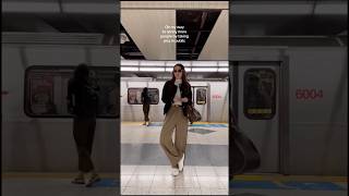 Classy Fall Outfit Idea Subway Fitcheck wtrousers jacket brownoutfit ootd workwear [upl. by Oiredised]