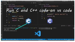 Run C and C on visual Studio code  vscode clanguage cpp cpplus [upl. by Joung]