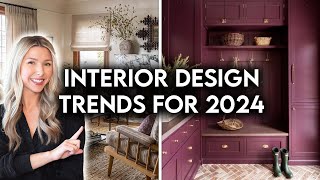 TOP 10 INTERIOR DESIGN  HOME DECOR TRENDS FOR 2024 [upl. by Nomelif]