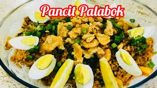 Pancit Palabok Pinoy recipe Filipino food [upl. by Aikahs532]