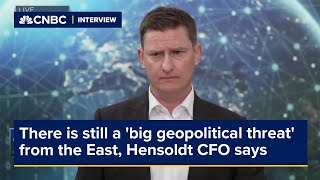 There is still a big geopolitical threat from the East Hensoldt CFO says [upl. by Ahsyas112]