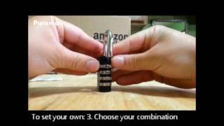 How to Use Puroma 4 Digit Padlock Combination Lock  2 Pack [upl. by Semyaj449]