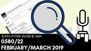 058022 FebruaryMarch 2019 Marking Scheme MS Audio Voiceover [upl. by Haeckel]