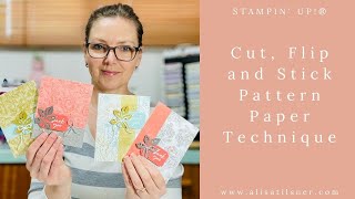 Cut Flip amp Stick Pattern Paper Technique [upl. by Palila235]