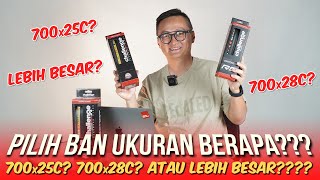 PILIH BAN UKURAN BERAPA 700x25c 700x28c Atau lebih BESAR [upl. by Kreager368]