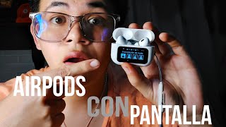 Los Airpods con pantalla  Rewiew y Unboxing  A9 pro  Papusho [upl. by Luce]