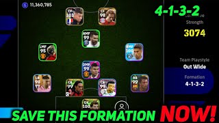 HOW TO GET 4132 FORMATION IN EFOOTBALL 2024  4132 FORMATION IN PES  424 FORMATION IN EFOOTBALL2024 [upl. by Rafter355]