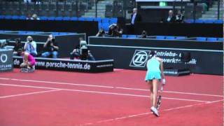 Julia Goerges vs Michaella Krajicek service game  Porsche Tennis Grand Prix 2011 [upl. by Gayn]