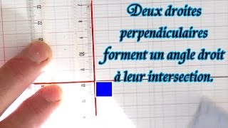 Tracer des droites perpendiculaires  Maths géométrie cm1 cm2 [upl. by Cloutman]