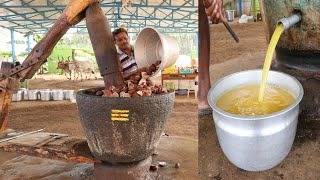 Coconut OIL  Traditional Coconut Oil making  countryfoodcoking [upl. by Justicz]