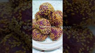 Kuih Tradisional ANTI GAGAL Kuih Bom Keledek Ungu Inti Kelapa Sesame Ball With Coconut Filling [upl. by Ecinrev785]