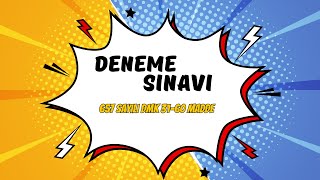 Deneme Sınavı6 657 sayılı DMK 3160 Madde [upl. by Victoria]