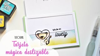 Tutorial tarjeta mágica deslizable  Slider magical card tutorial  Scrapeando con Rocío [upl. by Nahpets69]