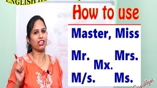 LEARN ENGLISH HOW TO USE HONORIFICS PULIHORAPOTLAM [upl. by Mehalek]