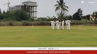 Live Cricket Match  Team MCG vs TEAM PHANTOMS  16Dec23 1245 PM 20 overs  MCG T20 CHAMPIONS LEA [upl. by Dag834]