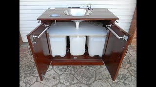 BEST PORTABLE SINK ON WHEELS  OFF GRID LIVING [upl. by Aicnom]