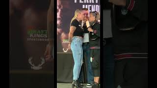 Bec Rawlings vs Christine Ferea bkfc faceoff bkfc41 [upl. by Godewyn]