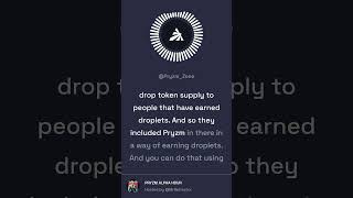 Earn Droplets amp Get Your Share of 10 DROP Token Supply with Pryzm [upl. by Sall396]