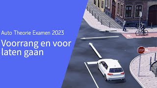 Auto Theorie examen 2024  7 belangrijke vragen van het onderdeel voorrang en voor laten gaan [upl. by Egarton]