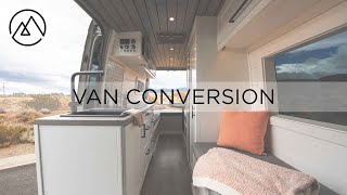 VAN TOUR  DINETTE BED CONVERSION  MODERN WARM AESTHETIC  SPRINTER 170 [upl. by Lola]