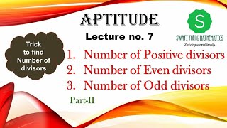 Tricks Find number of positive divisors number of even divisors and number of odd divisors Shorts [upl. by Dlnaod]