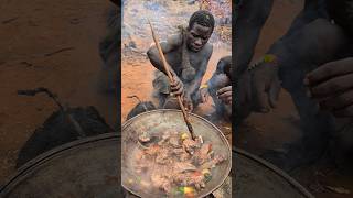 Its porcupine Meal🔥🤤So delicious food Hadzabe cooks favorite foodculture africantribe africa [upl. by Enyak213]