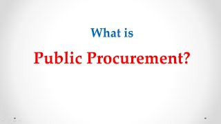 Public Procurement  What is it publicprocurement government contracting [upl. by Yhtak]