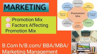 Promotion Mix  Factors Affecting Promotion Mix  Marketing  Unit 4 Part 10  Bcom hBBAMBABcom [upl. by Josi996]