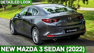 New 2022 Mazda 3 Sedan SkyactivX Detailed Look Interior Exterior [upl. by Legge410]