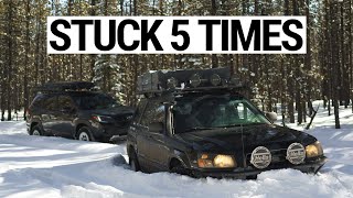 Subaru Forester Wilderness Fights DEEP Snow OffRoad [upl. by Nileuqcaj]