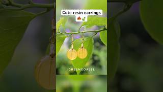 Resin cute earrings 🍃 real flowers and epoxy resin jewelry diy fyp viralvideo shorts youtuber [upl. by Ulund]