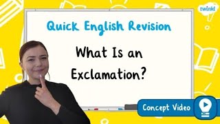 What Is an Exclamation  KS2 English Concept for Kids [upl. by Borries]