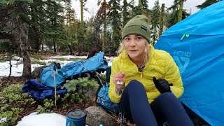 1 Night Solo Camping in the Snow How I Stay Warm for Winter Camping [upl. by Sualokcin]