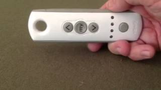 Somfy Hand Held Remote Demo [upl. by Ardnasac]