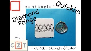 Diamond Fringe  Zentangle® Quickie [upl. by Pandora]